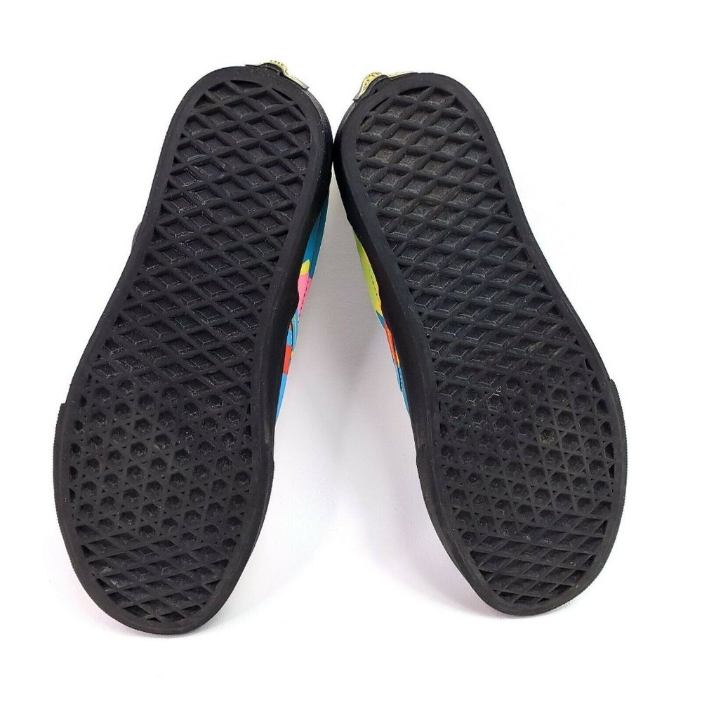 Vans Womens 8 Shoes Classic Slip On Neon Camo Blue - Picture 8 of 11